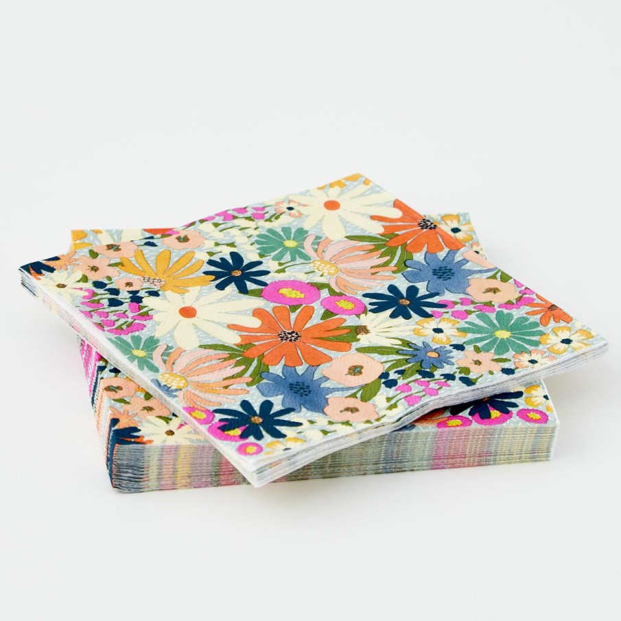 Kitchen & Serveware GigiandTom  | Retro Flower Paper Napkins 20Pack Multi